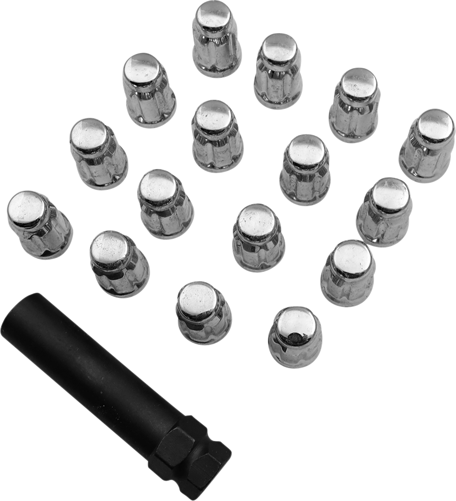 Lug Nut - Splined - 12 mm x 1.25 - Chrome - 16 Pack - Lutzka's Garage