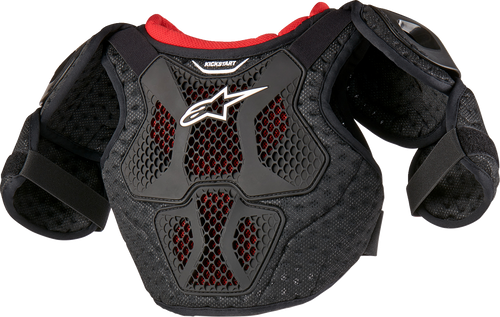 Youth Bionic Action Kickstart Chest Guard - Black/Red - 4/6 - Lutzka's Garage