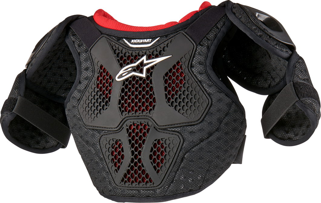 Youth Bionic Action Kickstart Chest Guard - Black/Red - 7/9 - Lutzka's Garage