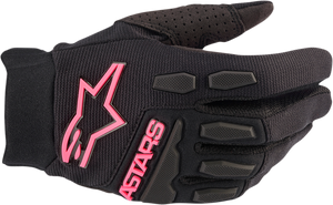 Womens Stella Full Bore Gloves - Black/Fluo Pink - Small - Lutzka's Garage