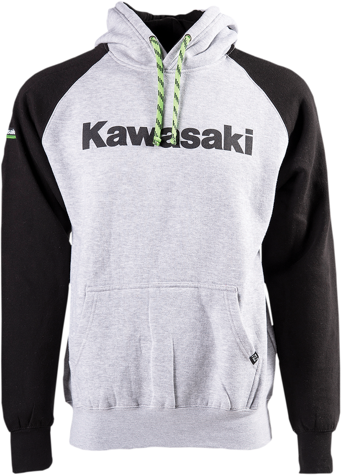 Kawasaki Standard Hoodie - Black/Heather - Medium - Lutzka's Garage