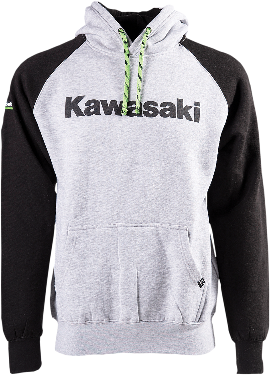 Kawasaki Standard Hoodie - Black/Heather - Medium - Lutzka's Garage