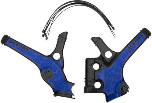 X-Grip Frame Guards - Black/Blue - YZ 85 - Lutzka's Garage