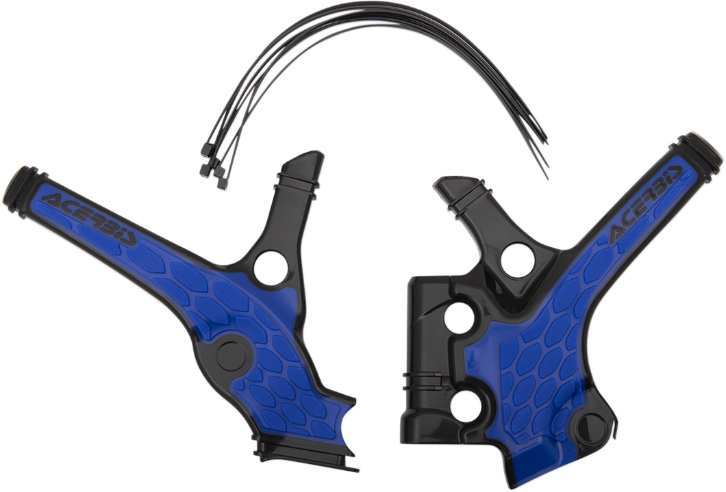 X-Grip Frame Guards - Black/Blue - YZ 85 - Lutzka's Garage