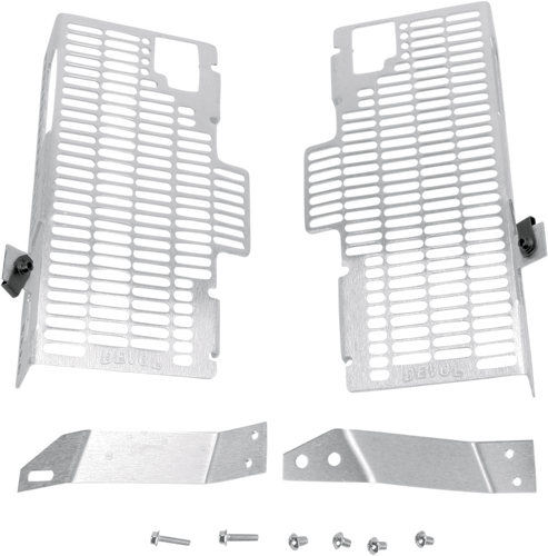 Radiator Guards - Brushed Aluminum - Honda