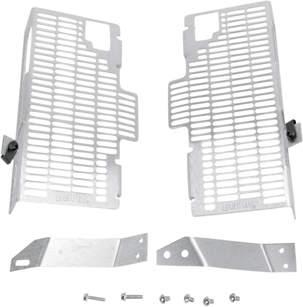 Radiator Guards - Brushed Aluminum - Honda