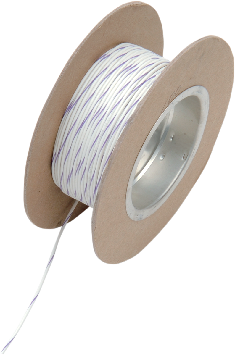 100 Wire Spool - 18 Gauge - White/Violet