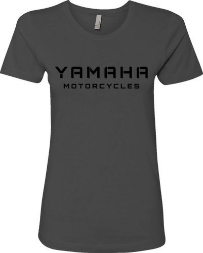 Womens Yamaha Motorcycles T-Shirt - Charcoal Black - Small - Lutzka's Garage