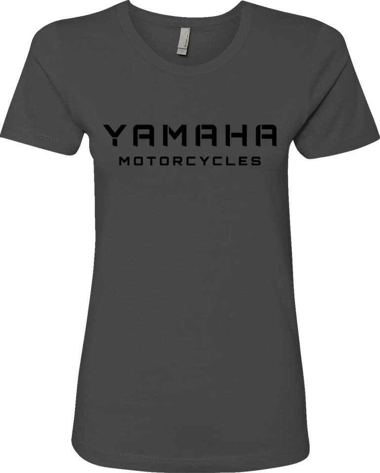 Womens Yamaha Motorcycles T-Shirt - Charcoal Black - Small - Lutzka's Garage