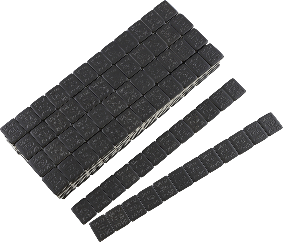 Wheel Weights - Rectangle - Adhesive Stick-On - Black - 360 Pack - Lutzka's Garage