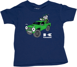 Toddler Kawasaki Truck T-Shirt - Navy - 2T - Lutzka's Garage