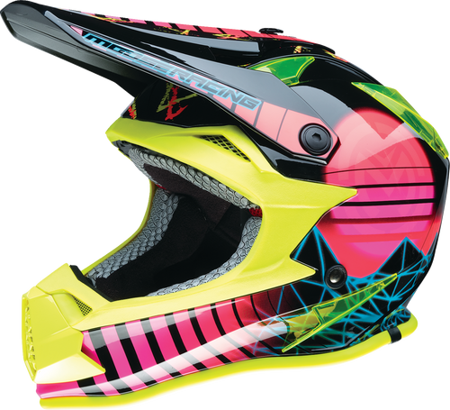 Youth F.I. Helmet - Vaporwave - MIPS® - Black/Pink/Yellow - Small - Lutzka's Garage