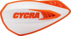 Handguards - Cyclone - White/Orange - Lutzka's Garage