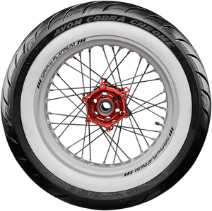 Tire - Cobra Chrome AV92 - Rear - 180/65B16 - Wide Whitewall - 81H