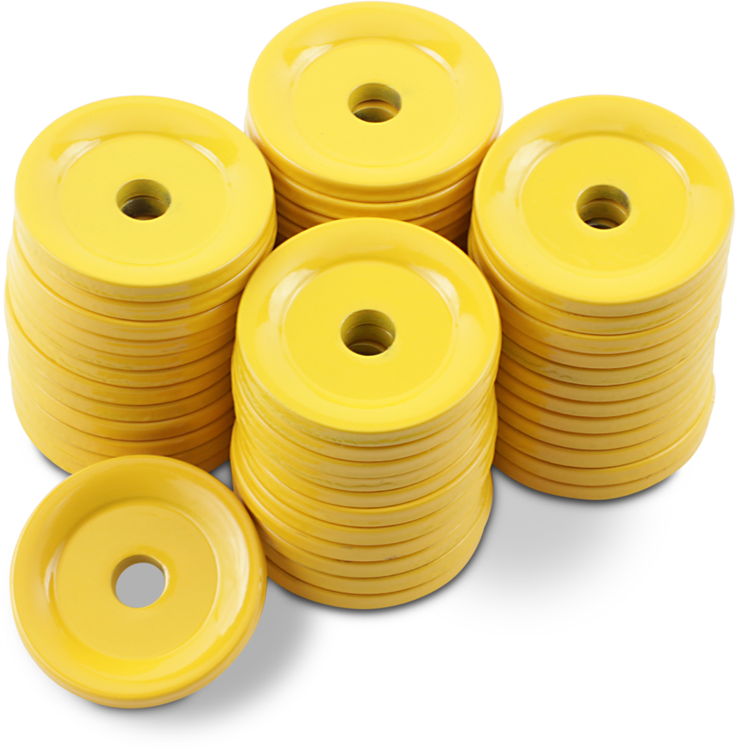 Support Plates - Yellow - Round - 48 Pack - Lutzka's Garage