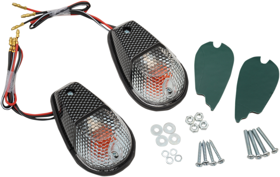 Flush Mount Marker Lights - Carbon/Clear