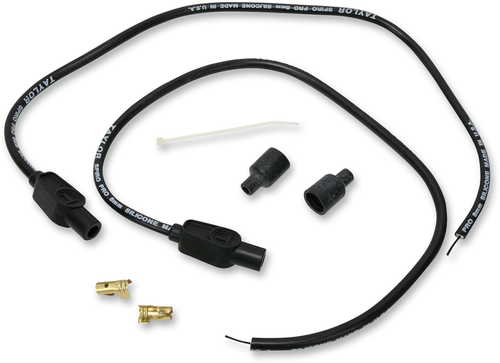 Universal Spark Plug Wire Kit - 180 degree - Black - Lutzka's Garage