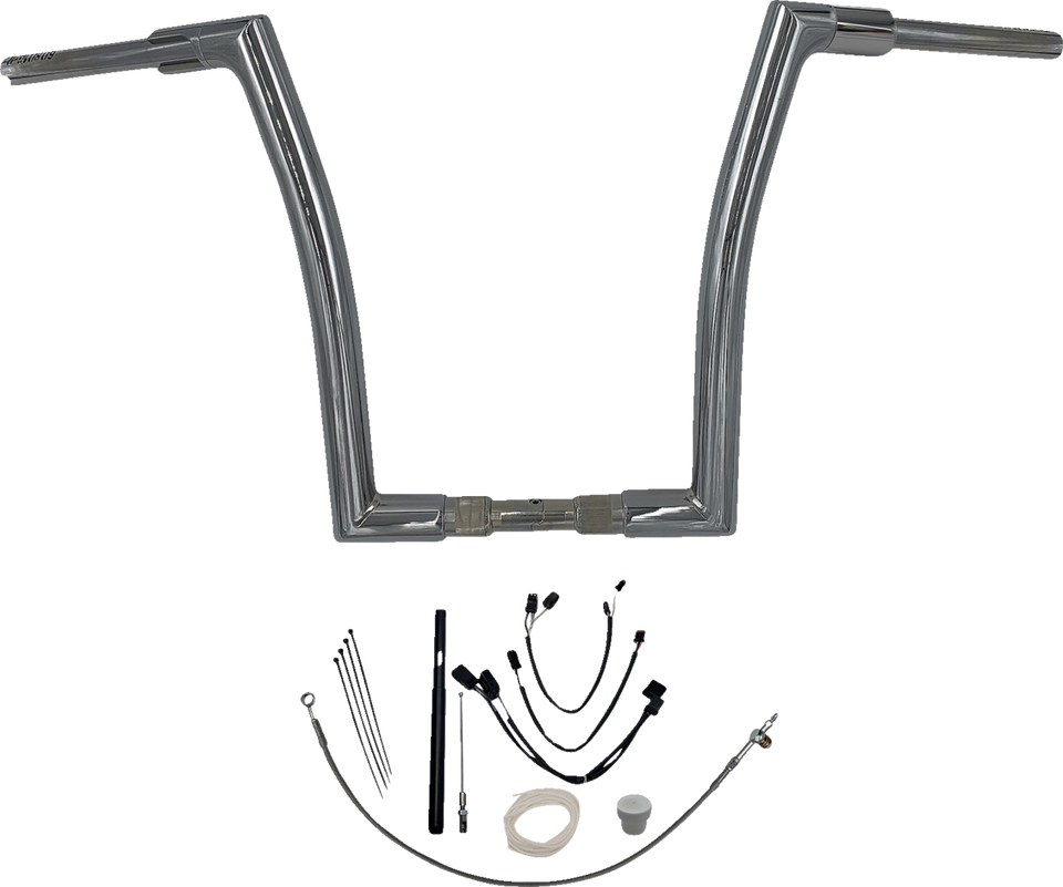 Handlebar Kit - Flat Top - 16" - Chrome - Lutzka's Garage