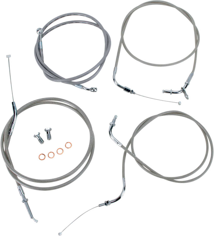 Cable Line Kit - 18" - 20" - XVS650CL - Stainless Steel - Lutzka's Garage