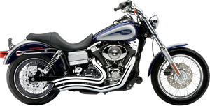 Speedster Swept Short Exhaust - Chrome - 12-17 Dyna - Lutzka's Garage