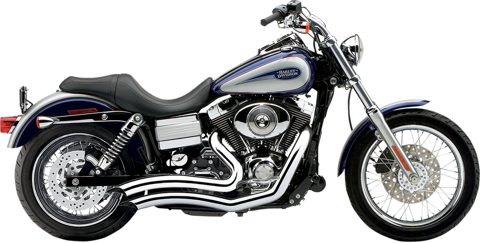 Speedster Swept Short Exhaust - Chrome - 12-17 Dyna - Lutzka's Garage