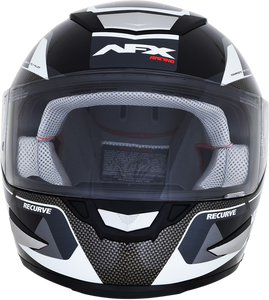 FX-99 Helmet - Recurve - Black/White - Small - Lutzka's Garage