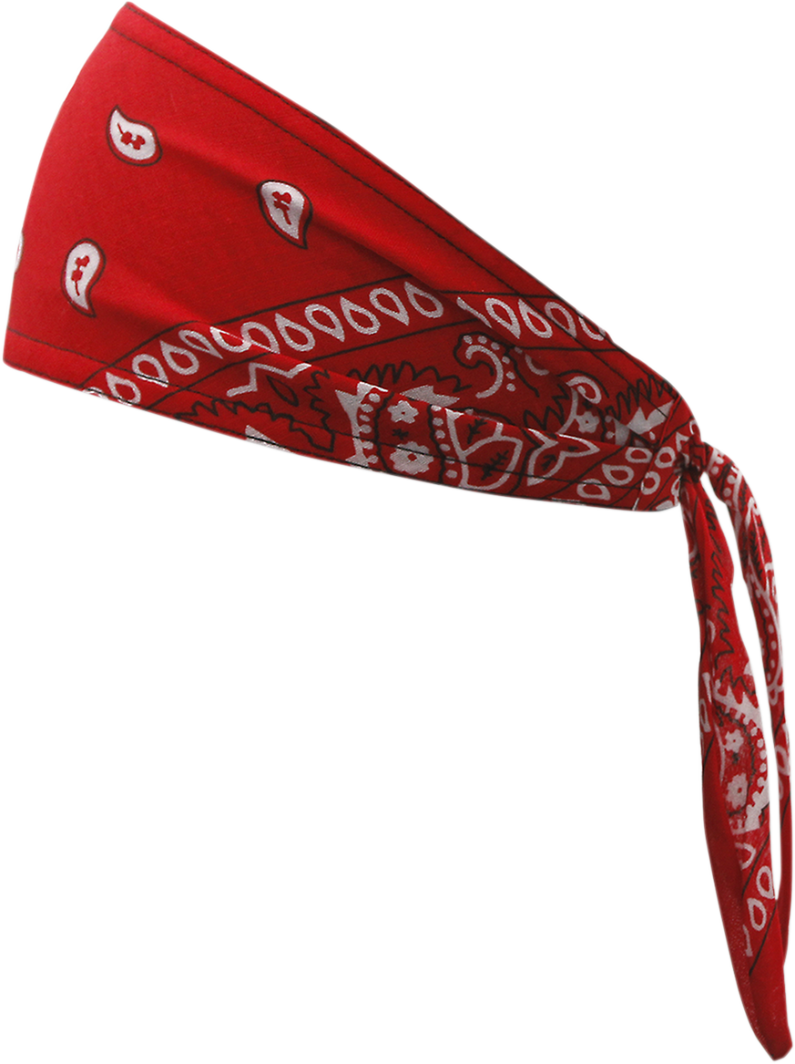 Old School Bandana - Traditional Red Paisley