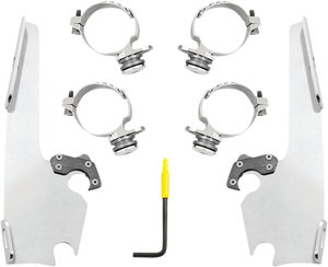 Fats/Slim Windshield Trigger Lock Complete Mount Kit - Polished - XL - Lutzka's Garage