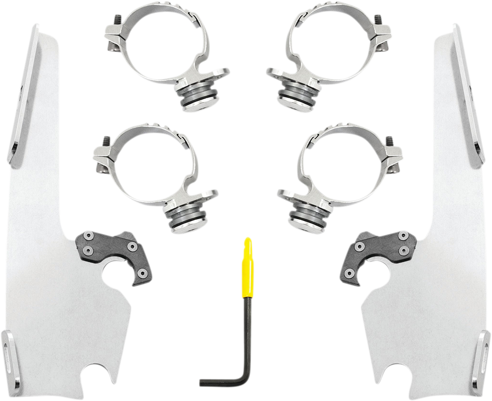 Fats/Slim Windshield Trigger Lock Complete Mount Kit - Polished - XL - Lutzka's Garage