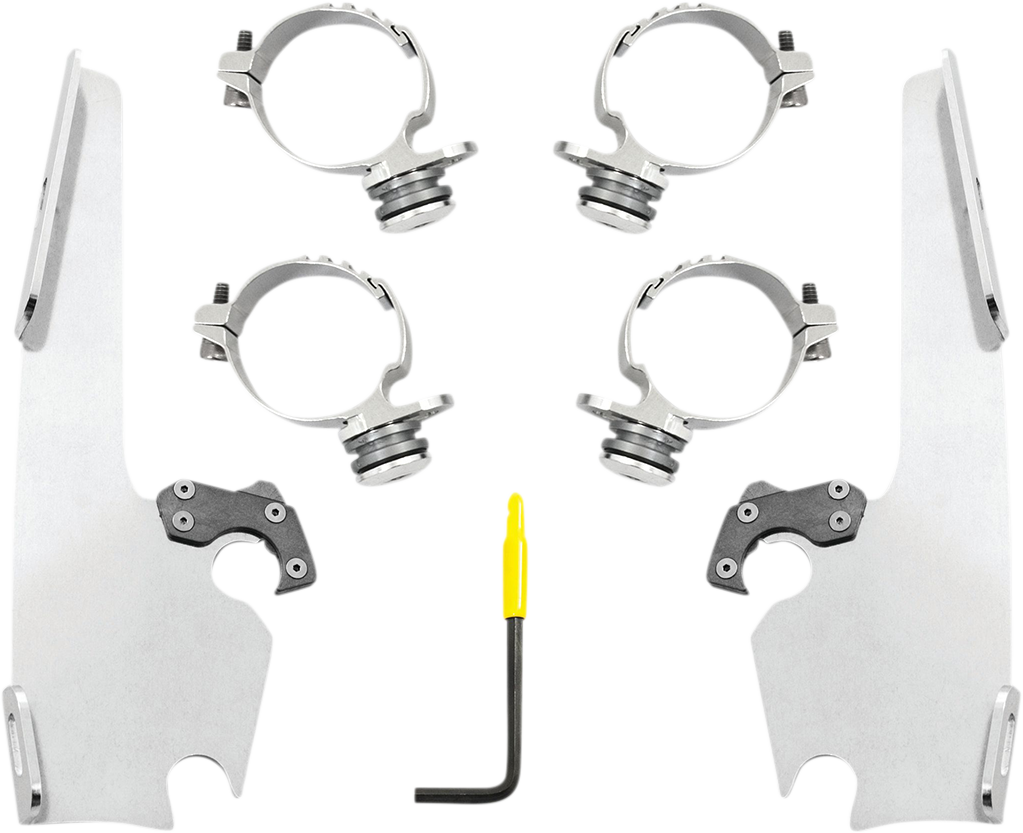 Fats/Slim Windshield Trigger Lock Complete Mount Kit - Polished - XL - Lutzka's Garage