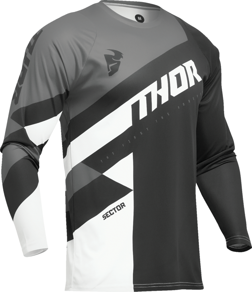 Sector Checker Jersey - Black/Gray - Small - Lutzka's Garage