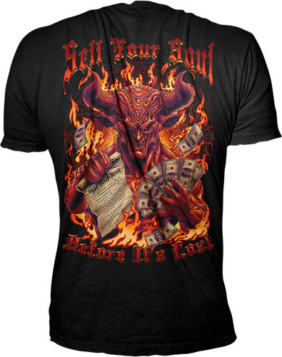 Sell Your Soul T-Shirt - Black - Large - Lutzka's Garage