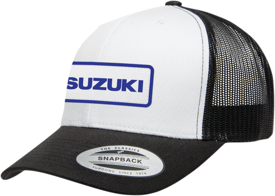 Suzuki Throwback Hat - Black/White - Lutzka's Garage