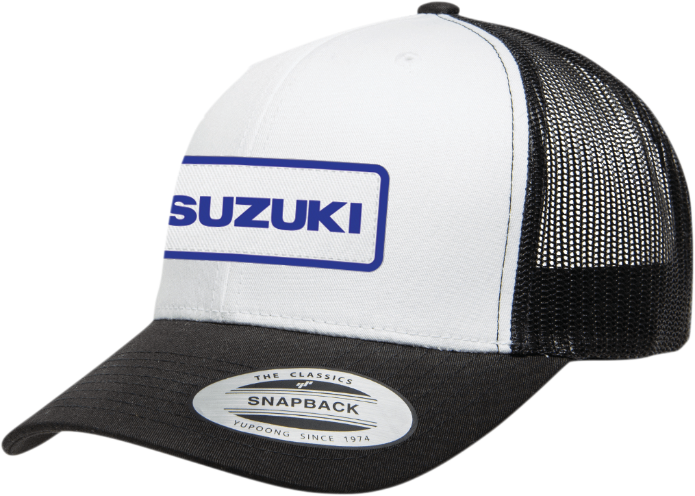 Suzuki Throwback Hat - Black/White - Lutzka's Garage