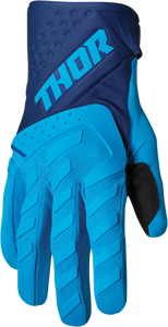 Youth Spectrum Gloves - Blue/Navy - 2XS - Lutzka's Garage