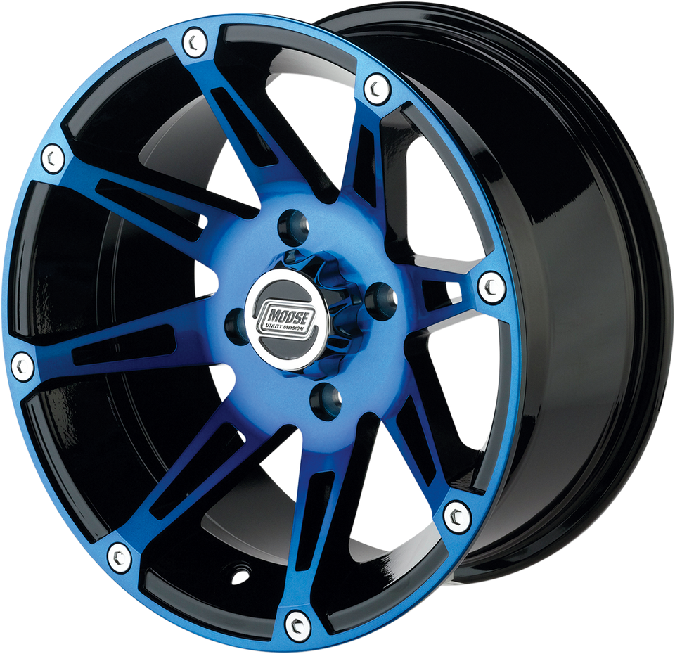 Wheel - 387X - Front - Anodized Blue/Black - 14x7 - 4/110 - 4+3