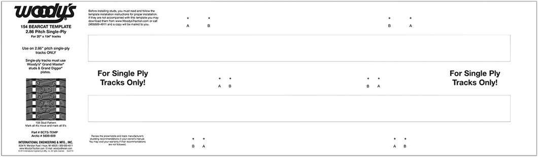 Studding Template - Track - 154