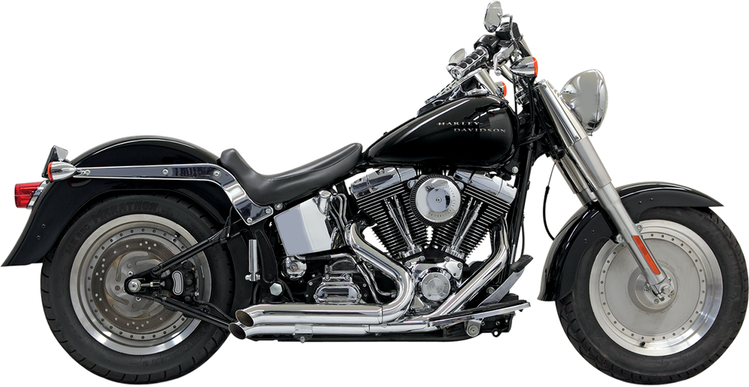 Pro Street Exhaust - Chrome - Turn Out - 86-17 Softail - Lutzka's Garage