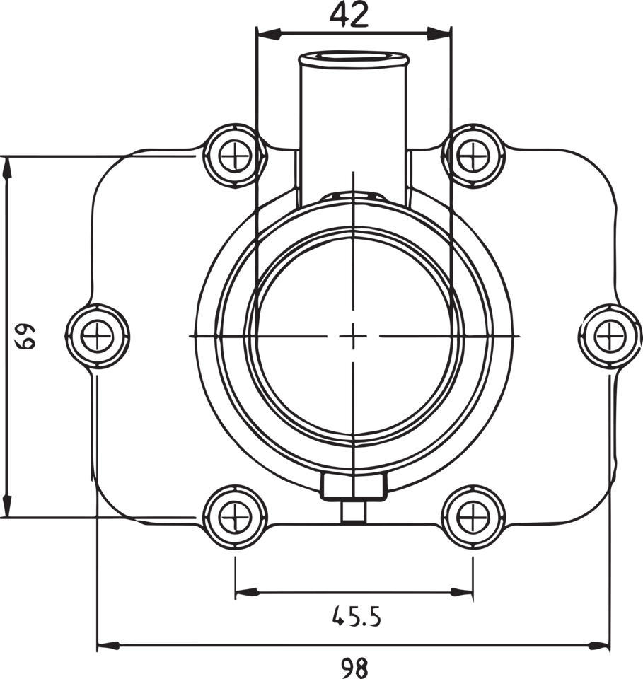 Carburetor Mounting Flange - Ski-Doo