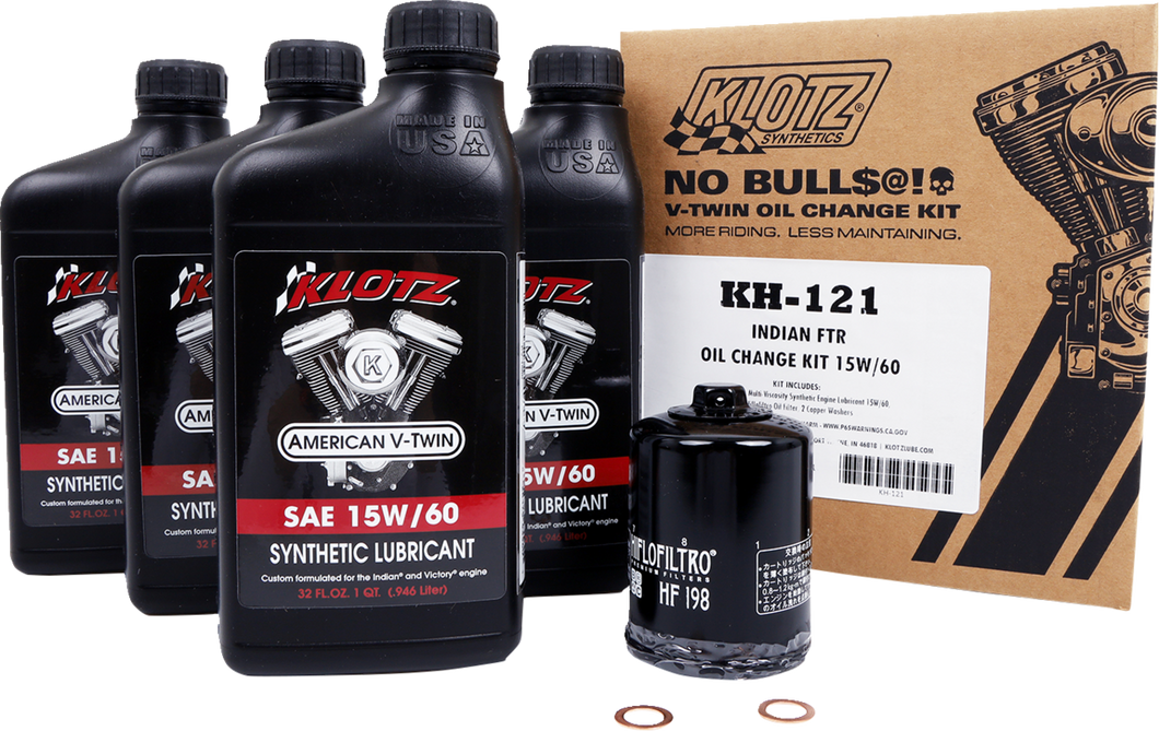 Oil Change Kit - Indian FTR - 15W-60