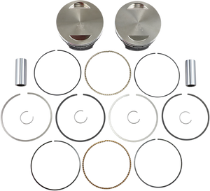 Piston Kit - 4.000" - 96/103 Cubic Inch Bored to 110 Cubic Inch - Twin Cam