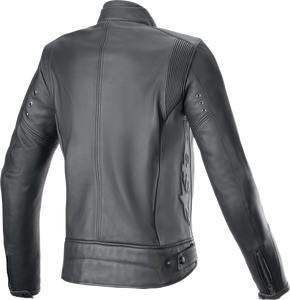 Stella Dyno Leather Jacket - Black Tar Gray/Dark Gray - XS - Lutzka's Garage