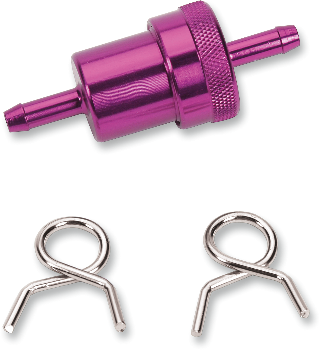 Anodized Aluminum Fuel Filter - Purple - 1/4