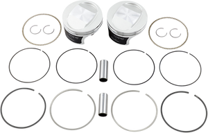 Tracker™ Series Piston Kit - 3.885" - 88 Cubic Inch Bored to 95 Cubic Inch - +0.010" - Twin Cam