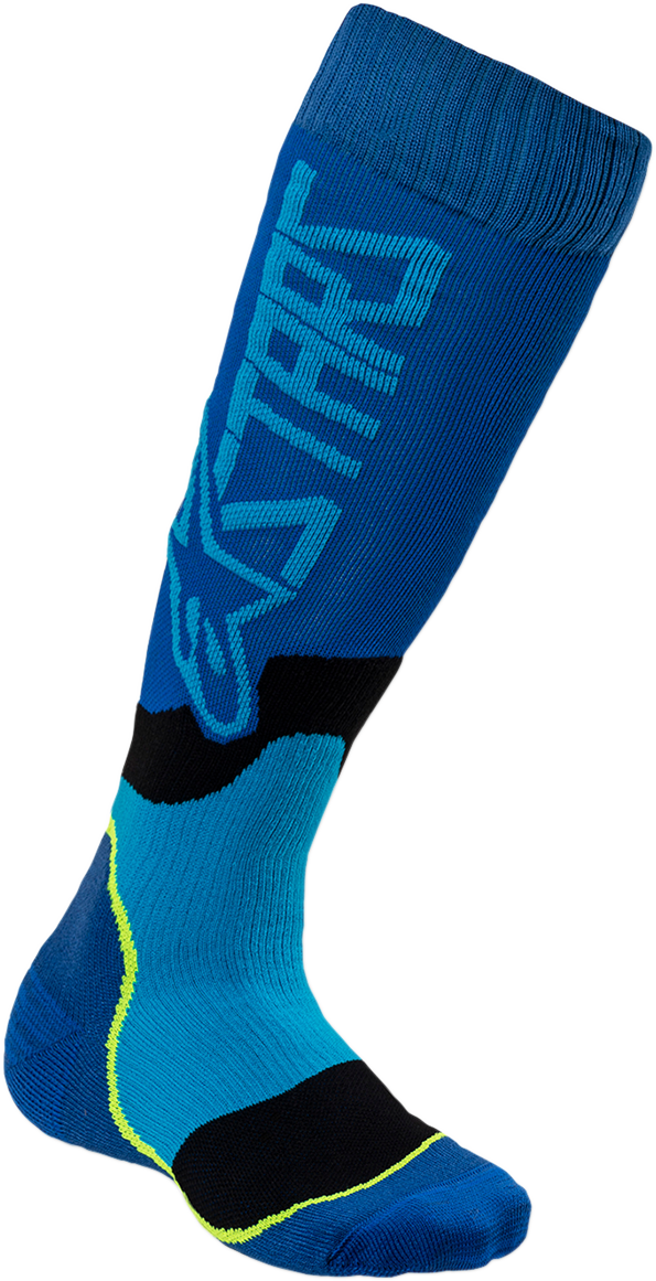 MX Plus 2 Youth Socks - Blue/Cyan -Medium/Large