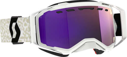 Prospect Snow Cross Goggle - White/Black - Dual Lens - Enhancer Purple Chrome - Lutzka's Garage