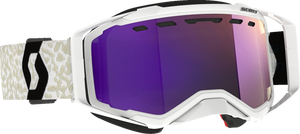 Prospect Snow Cross Goggle - White/Black - Dual Lens - Enhancer Purple Chrome - Lutzka's Garage