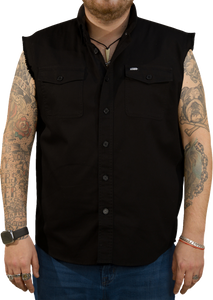 USA Skull Melt Sleeveless Shirt - Black - Medium - Lutzka's Garage