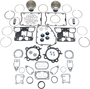 Piston Kit with Gasket - +0.010" - Twin Cam 88" Bored to 1550 cc (95 Cubic Inch)