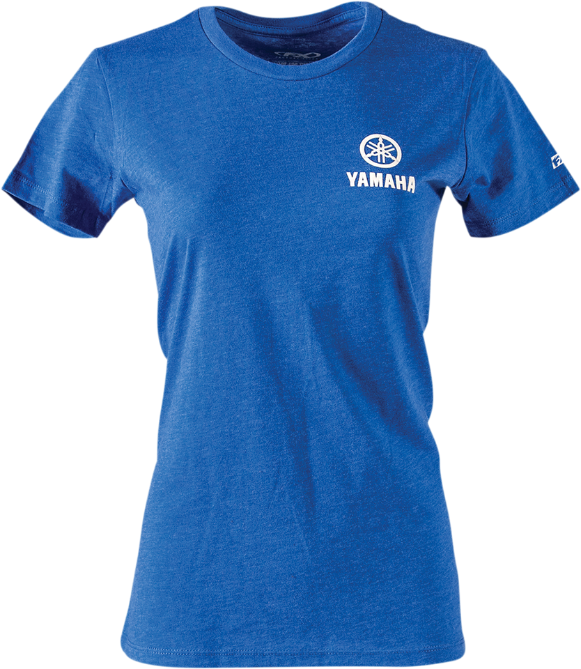 Womens Yamaha Icon T-Shirt - Heather Royal Blue - Small - Lutzka's Garage